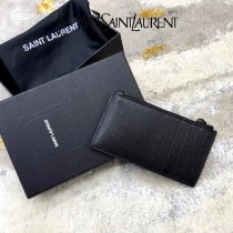 YSL 607915-03 原版皮聖羅蘭MONOGRAM拉鏈卡包