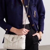 YSL 620333-02  原版皮聖羅蘭 LOULOUPUFFE迷妳號絎縫小羊皮包