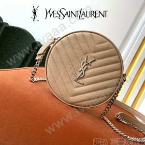 YSL  610436-04  原版皮聖羅蘭 新款可愛的圓形迷妳肩背斜挎包