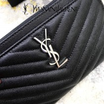 YSL 504922-02  原版皮聖羅蘭MONOGRAM魚子醬手拿包原版小牛皮