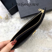 YSL 504922-01  原版皮聖羅蘭MONOGRAM魚子醬手拿包原版小牛皮