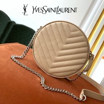 YSL  610436-04  原版皮聖羅蘭 新款可愛的圓形迷妳肩背斜挎包