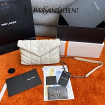 YSL 620333-02  原版皮聖羅蘭 LOULOUPUFFE迷妳號絎縫小羊皮包