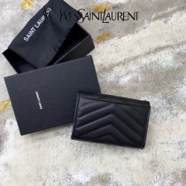 414404-03  YSL  原版皮聖羅蘭MONOGRAM短款錢包