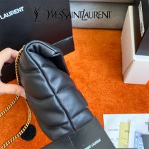 YSL 620333-04  原版皮聖羅蘭 LOULOUPUFFE迷妳號絎縫小羊皮包