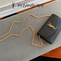 YSL 607788-02  原版皮聖羅蘭UOTOWN魚子醬迷妳信封包