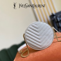 YSL  610436-03  原版皮聖羅蘭 新款可愛的圓形迷妳肩背斜挎包