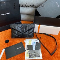 YSL 620333-03  原版皮聖羅蘭 LOULOUPUFFE迷妳號絎縫小羊皮包