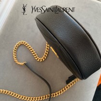 YSL  610436-01  原版皮聖羅蘭 新款可愛的圓形迷妳肩背斜挎包