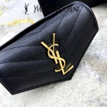 414404-01  YSL  原版皮聖羅蘭MONOGRAM短款錢包