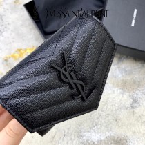 YSL 403943-03  原版皮聖羅蘭MONOGRAM三折短款錢包