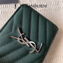 YSL  403723-03 原版皮聖羅蘭SLP 短款圓狀拉鏈錢夾