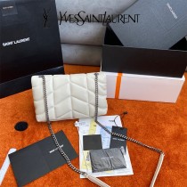 YSL 620333-02  原版皮聖羅蘭 LOULOUPUFFE迷妳號絎縫小羊皮包