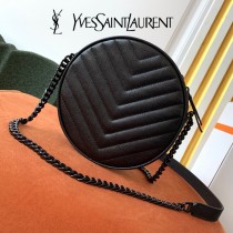 YSL  610436-02  原版皮聖羅蘭 新款可愛的圓形迷妳肩背斜挎包