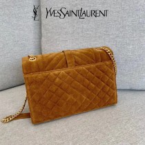 YSL 600185-01   原版皮聖羅蘭新款envelope 麂皮斜背肩背包