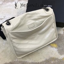 YSL 498894-01  原版皮聖羅蘭NIKI 中號郵差包