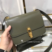 YSL 585060-03  原版皮聖羅蘭 CARRE SATCHEL 文藝且性冷淡的經典box包型