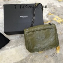 YSL 533037-07  原版皮聖羅蘭NIKI 小號郵差包