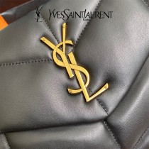 YSL 577476-003  原版皮聖羅蘭LOULOUPUFFER大號絎縫平面小羊皮包