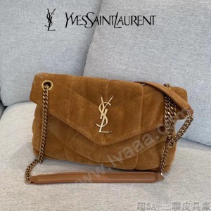 YSL 577475-001  原版皮聖羅蘭新款LouLou PUFFER麂皮小號肩背斜背包