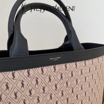 YSL 619757   原版皮聖羅蘭新款 ️SHOPPING TAG 黑色滿天星 SHOPPING Tote Bag購物袋