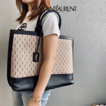 YSL 619757   原版皮聖羅蘭新款 ️SHOPPING TAG 黑色滿天星 SHOPPING Tote Bag購物袋