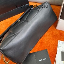 YSL 577476-003  原版皮聖羅蘭LOULOUPUFFER大號絎縫平面小羊皮包