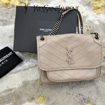 YSL 498894-07  原版皮聖羅蘭NIKI 中號郵差包