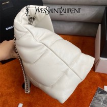 YSL 577476-001  原版皮聖羅蘭LOULOUPUFFER大號絎縫平面小羊皮包