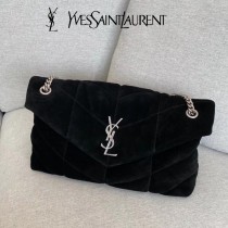 YSL 577476-01  原版皮聖羅蘭新款LouLou PUFFER麂皮肩背斜背包