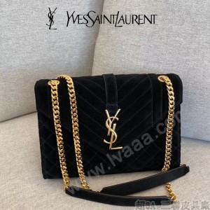 YSL 600185-02   原版皮聖羅蘭新款envelope 麂皮斜背肩背包