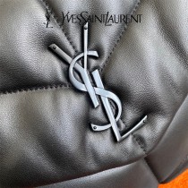 YSL 577476-002  原版皮聖羅蘭LOULOUPUFFER大號絎縫平面小羊皮包