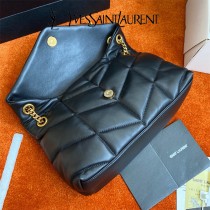 YSL 577475-03  原版皮聖羅蘭LOULOUPUFFER小号绗缝平面小羊皮包