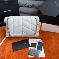 YSL 577476-001  原版皮聖羅蘭LOULOUPUFFER大號絎縫平面小羊皮包