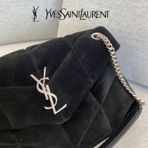 YSL 577475-002  原版皮聖羅蘭新款LouLou PUFFER麂皮小號肩背斜背包