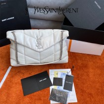 YSL 577476-001  原版皮聖羅蘭LOULOUPUFFER大號絎縫平面小羊皮包