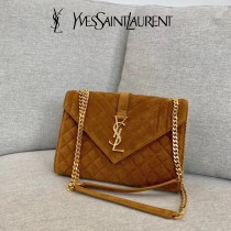 YSL 600185-01   原版皮聖羅蘭新款envelope 麂皮斜背肩背包