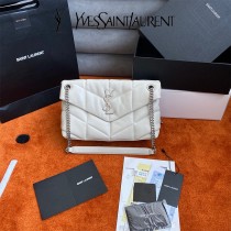 YSL 577475-01  原版皮聖羅蘭LOULOUPUFFER小号绗缝平面小羊皮包