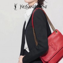 YSL 498894-003  原版皮聖羅蘭新款Niki中號郵差包