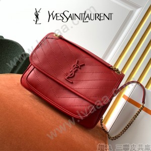 YSL 498894-003  原版皮聖羅蘭新款Niki中號郵差包