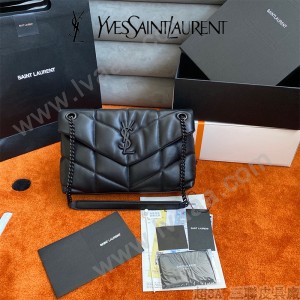 YSL 577475-02  原版皮聖羅蘭LOULOUPUFFER小号绗缝平面小羊皮包