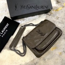 YSL 533037-02  原版皮聖羅蘭NIKI 小號郵差包