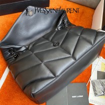 YSL 577476-002  原版皮聖羅蘭LOULOUPUFFER大號絎縫平面小羊皮包