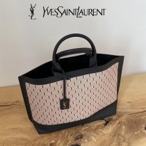 YSL 619757   原版皮聖羅蘭新款 ️SHOPPING TAG 黑色滿天星 SHOPPING Tote Bag購物袋
