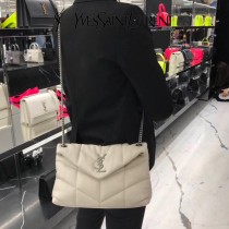 YSL 577475-01  原版皮聖羅蘭LOULOUPUFFER小号绗缝平面小羊皮包