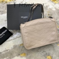 YSL 498894-07  原版皮聖羅蘭NIKI 中號郵差包