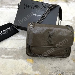 YSL 498894-06  原版皮聖羅蘭NIKI 中號郵差包