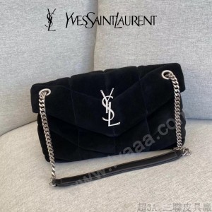 YSL 577475-002  原版皮聖羅蘭新款LouLou PUFFER麂皮小號肩背斜背包