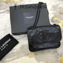 YSL 533037-010  原版皮聖羅蘭NIKI 小號郵差包