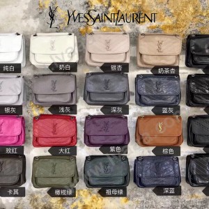 YSL 498894-07  原版皮聖羅蘭NIKI 中號郵差包